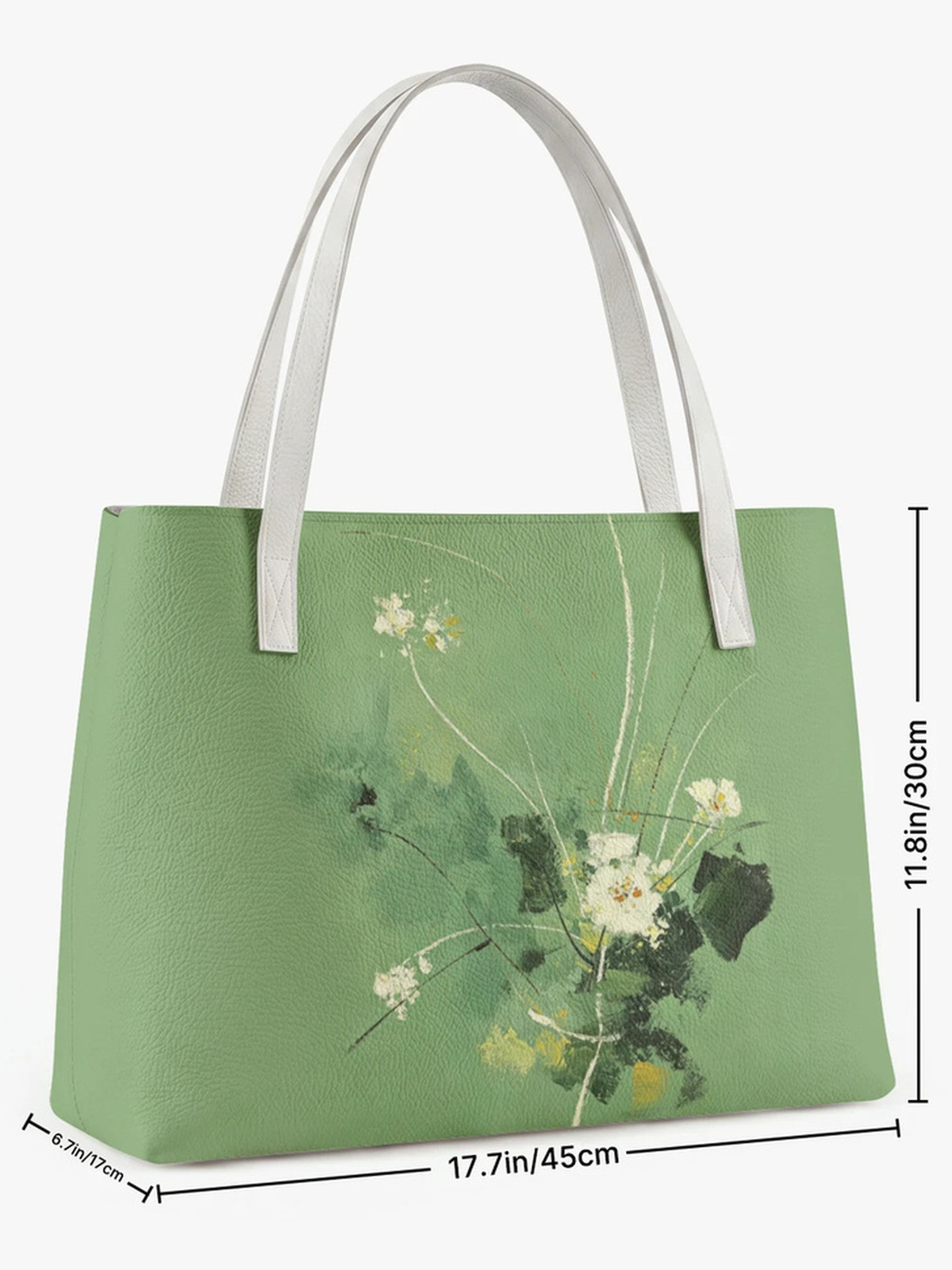 Green Printed Tote 