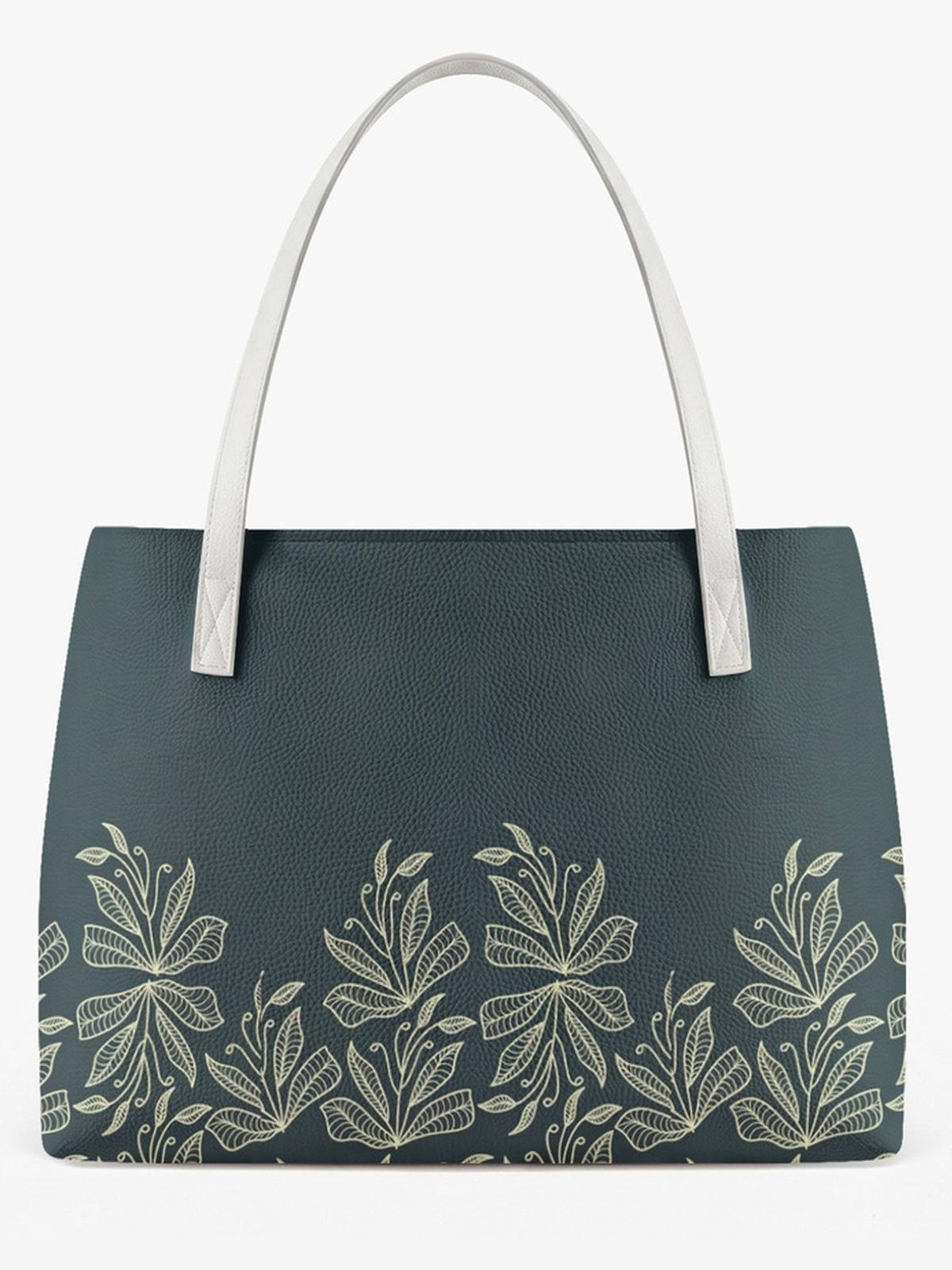 Dark Blue Printed Tote 