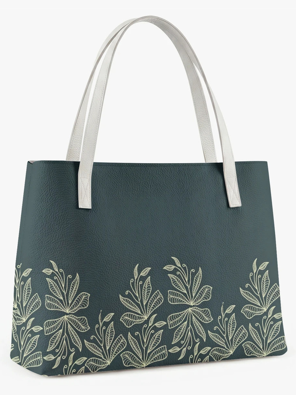 Dark Blue Printed Tote 