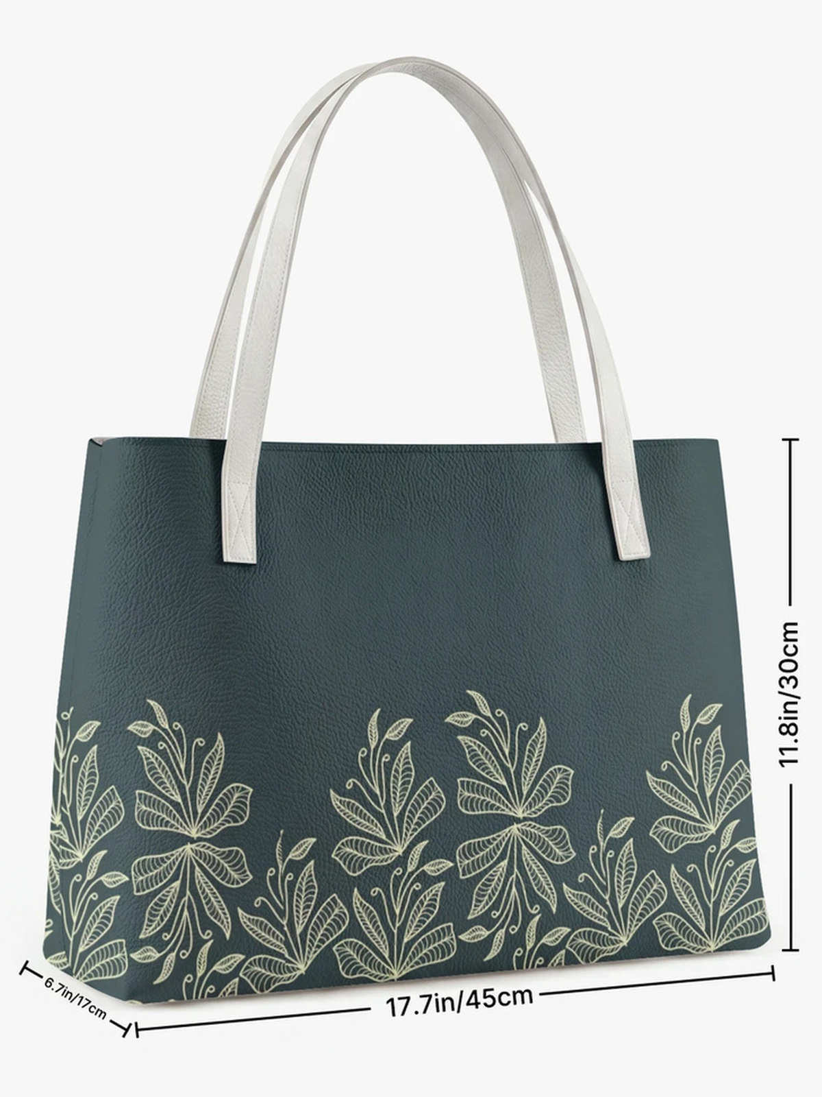 Dark Blue Printed Tote 