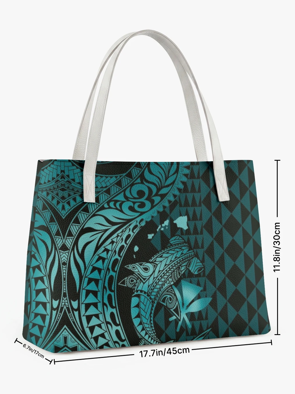 Turquoise Printed Shoulder Bag