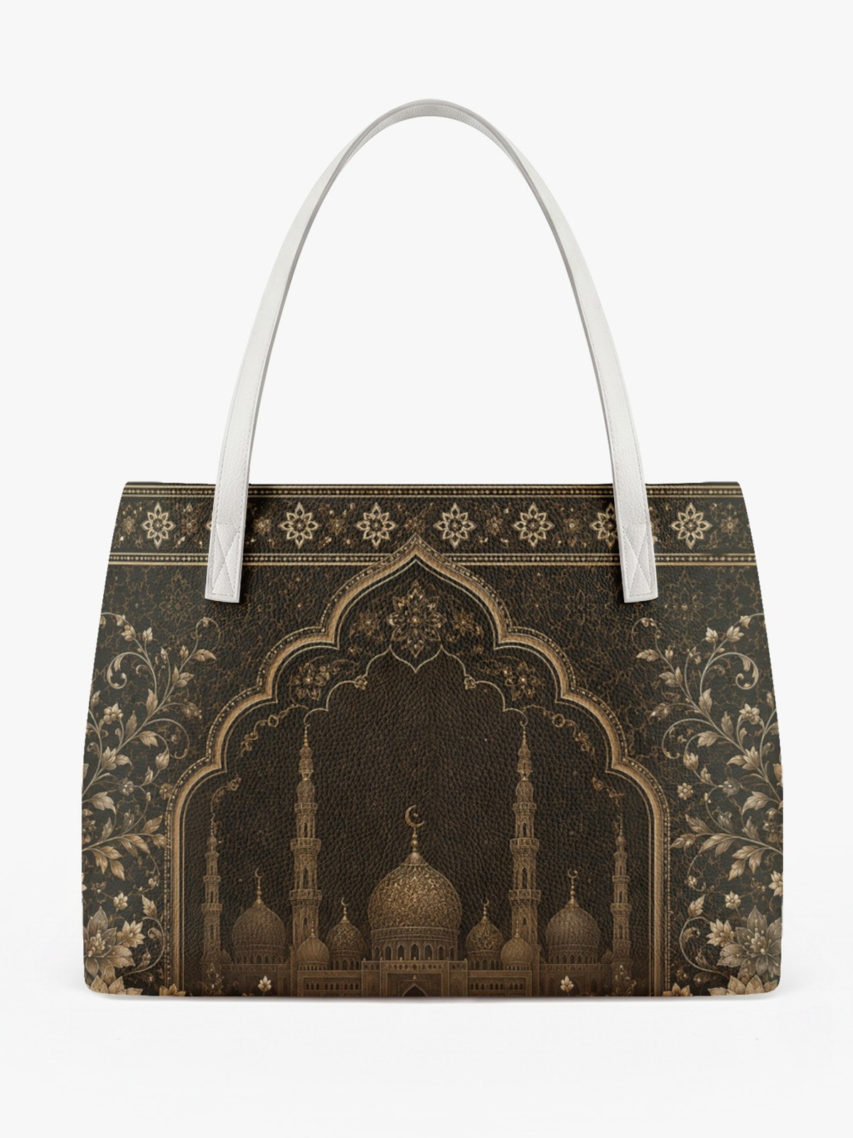 Brown Printed Tote 