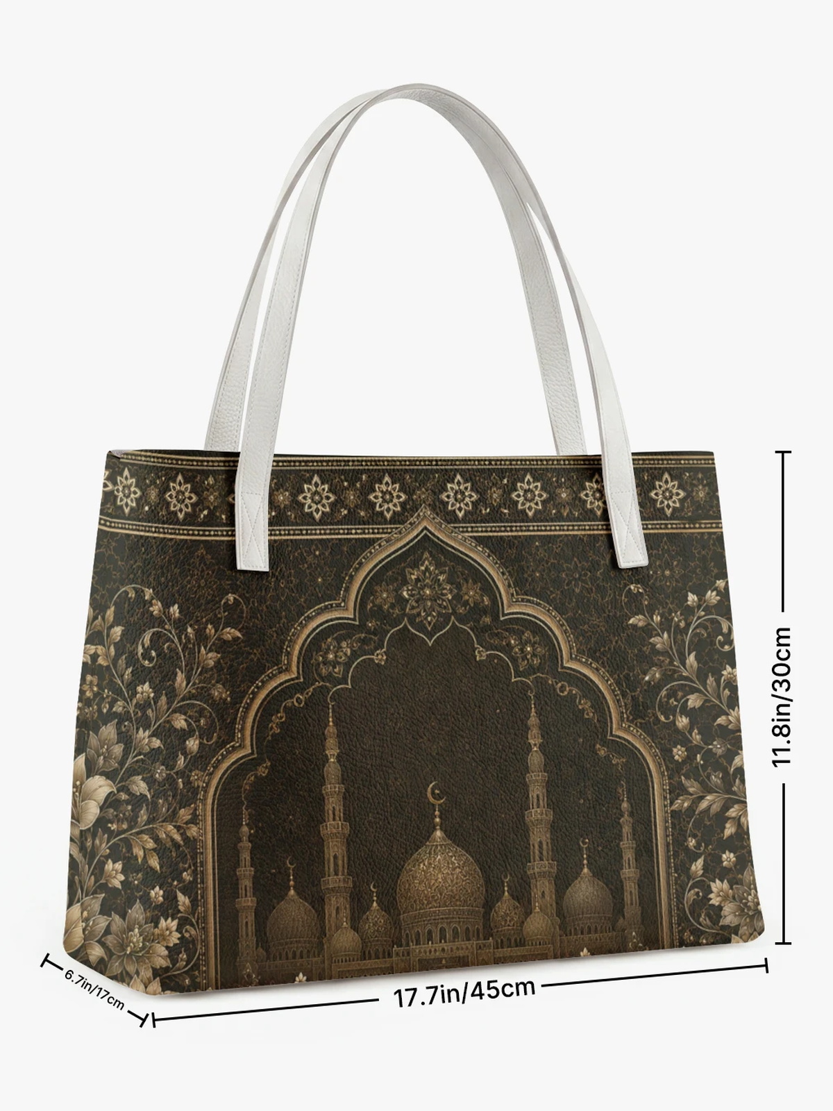 Brown Printed Tote 