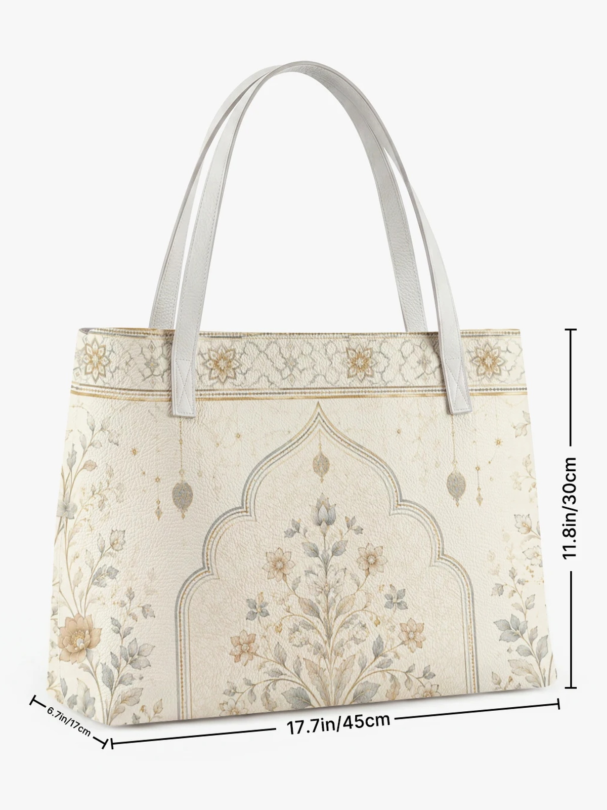 Cream Printed Shoulder Bag 