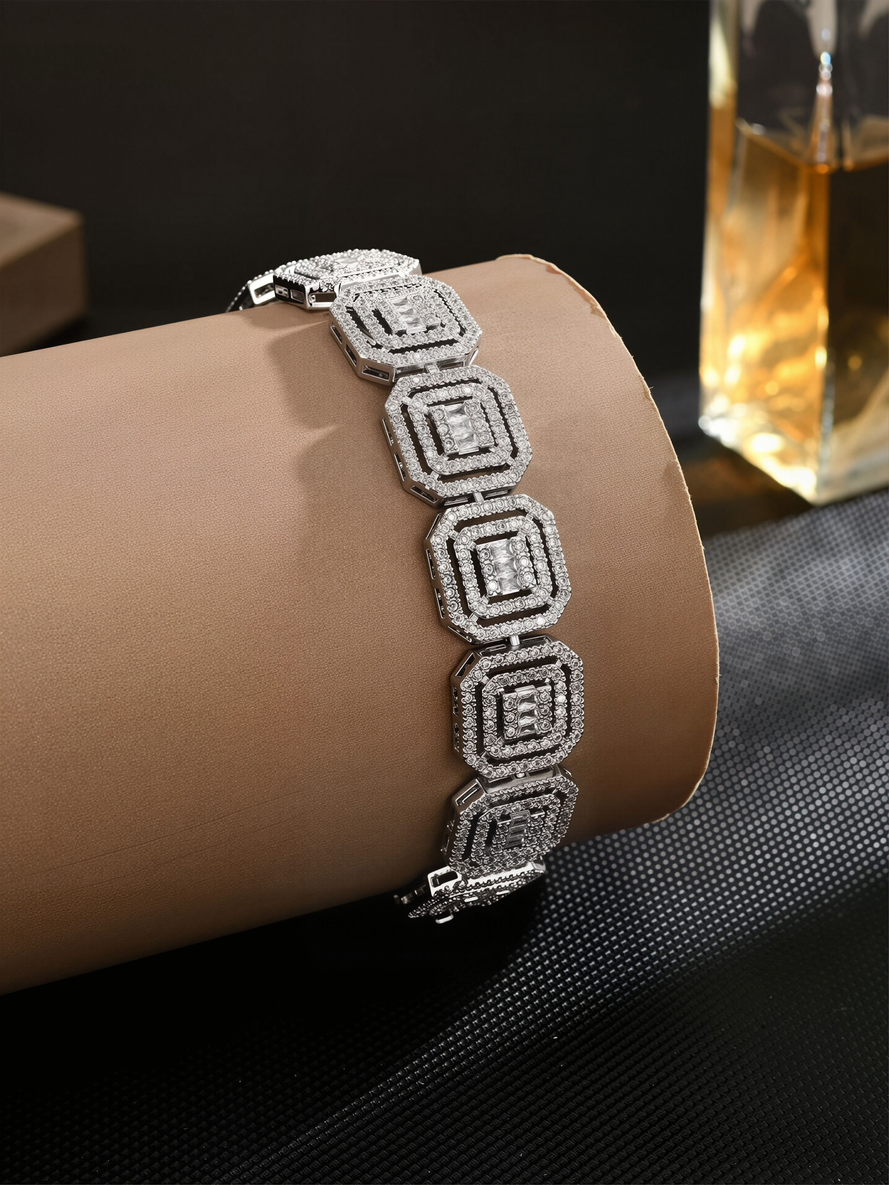 Silver Solid Link Bracelet