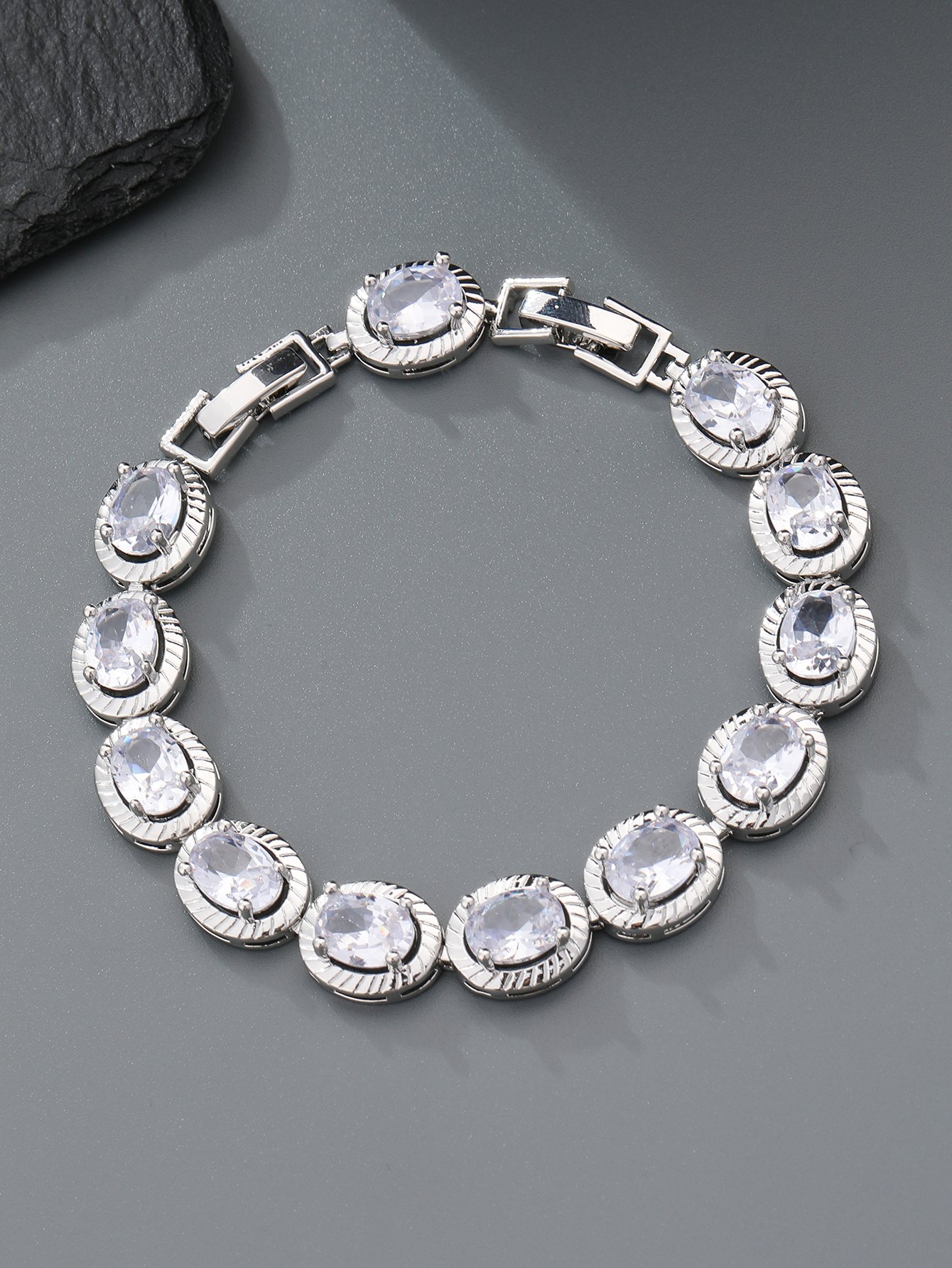 Silver Solid Link Bracelet