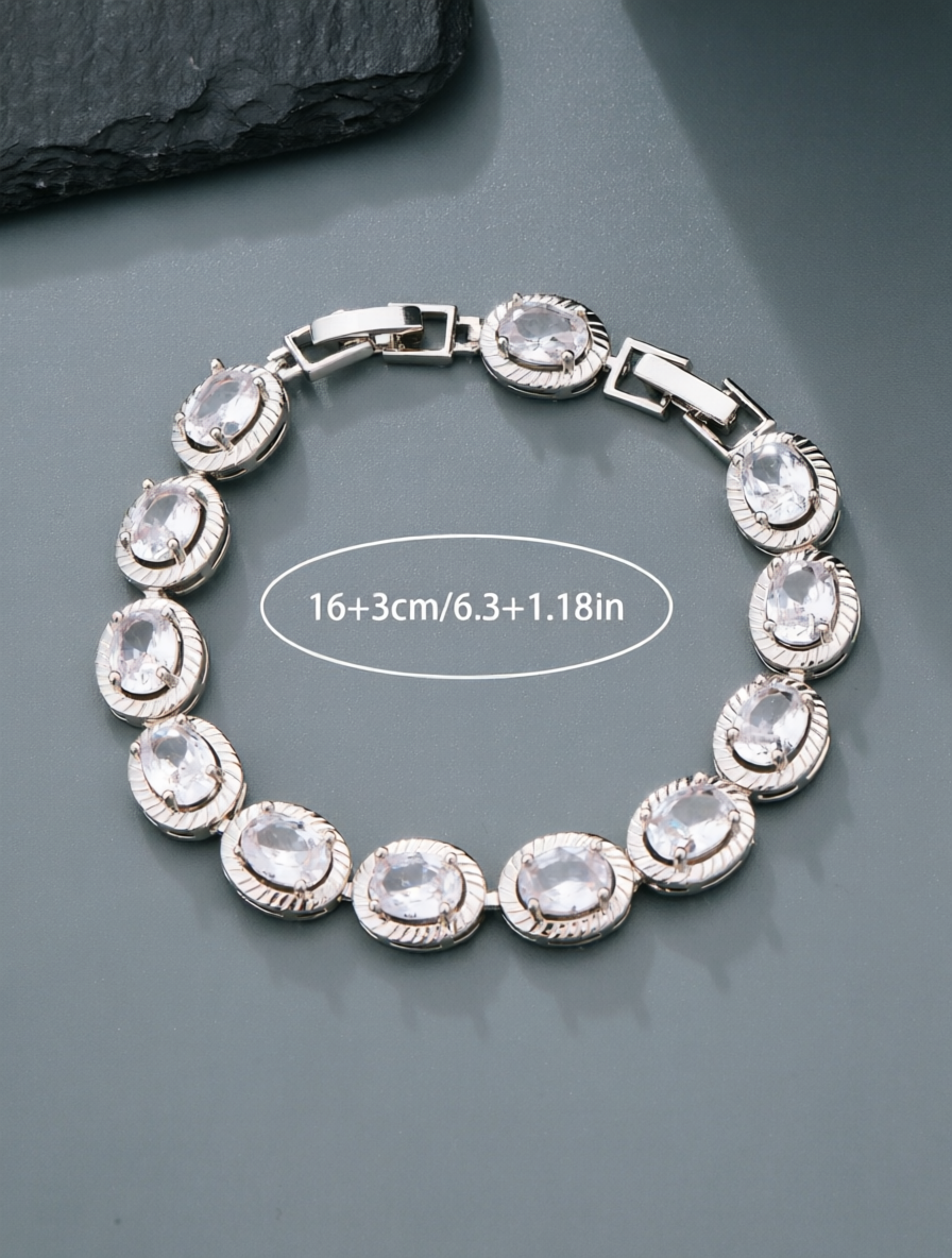 Silver Solid Link Bracelet