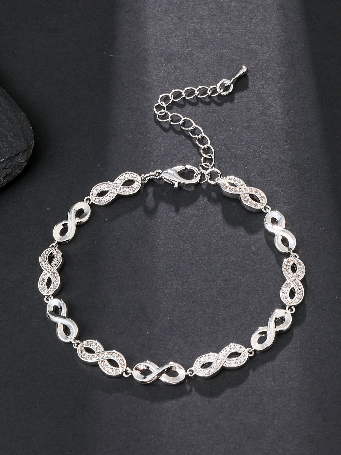 Silver Solid Link Bracelet