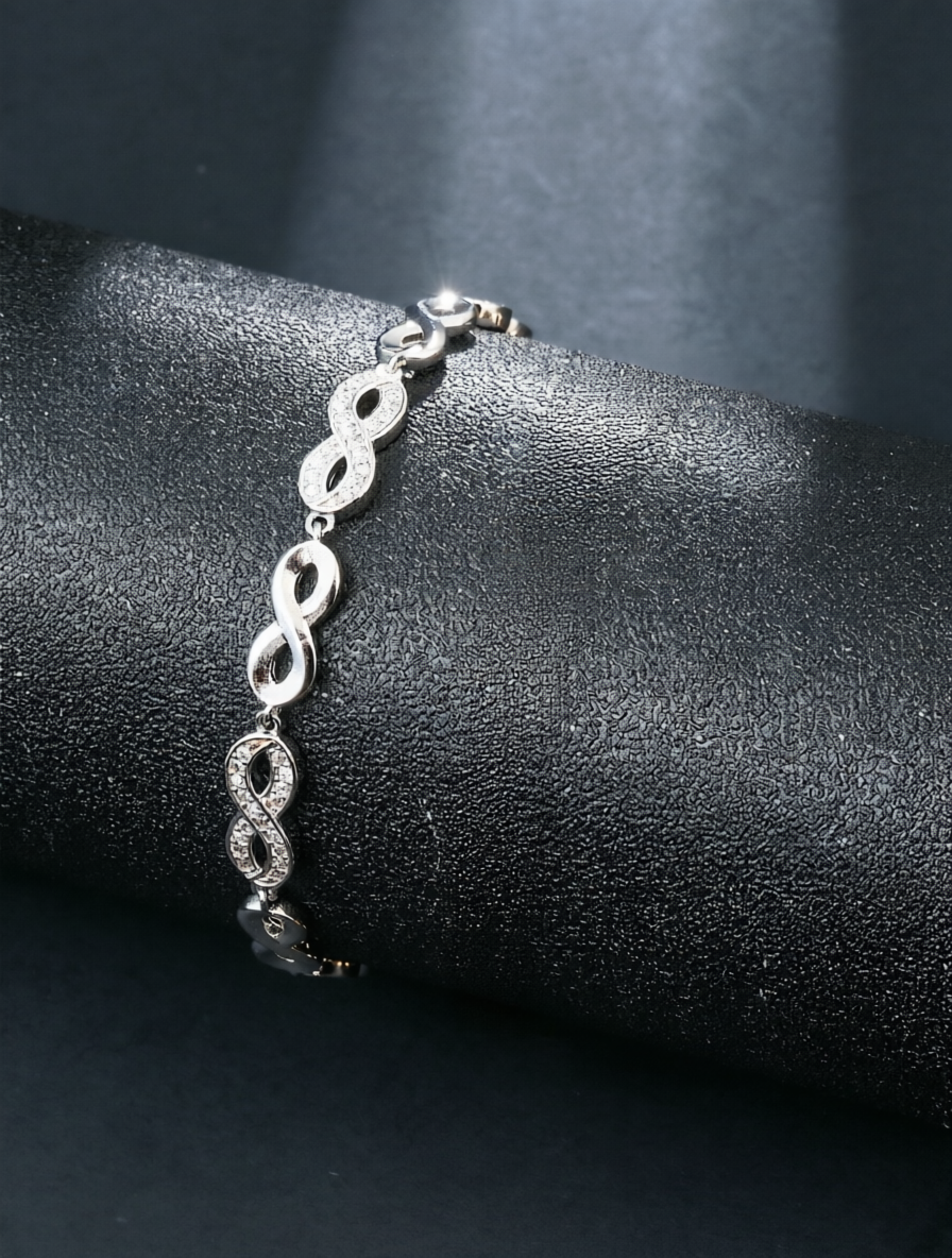 Silver Solid Link Bracelet