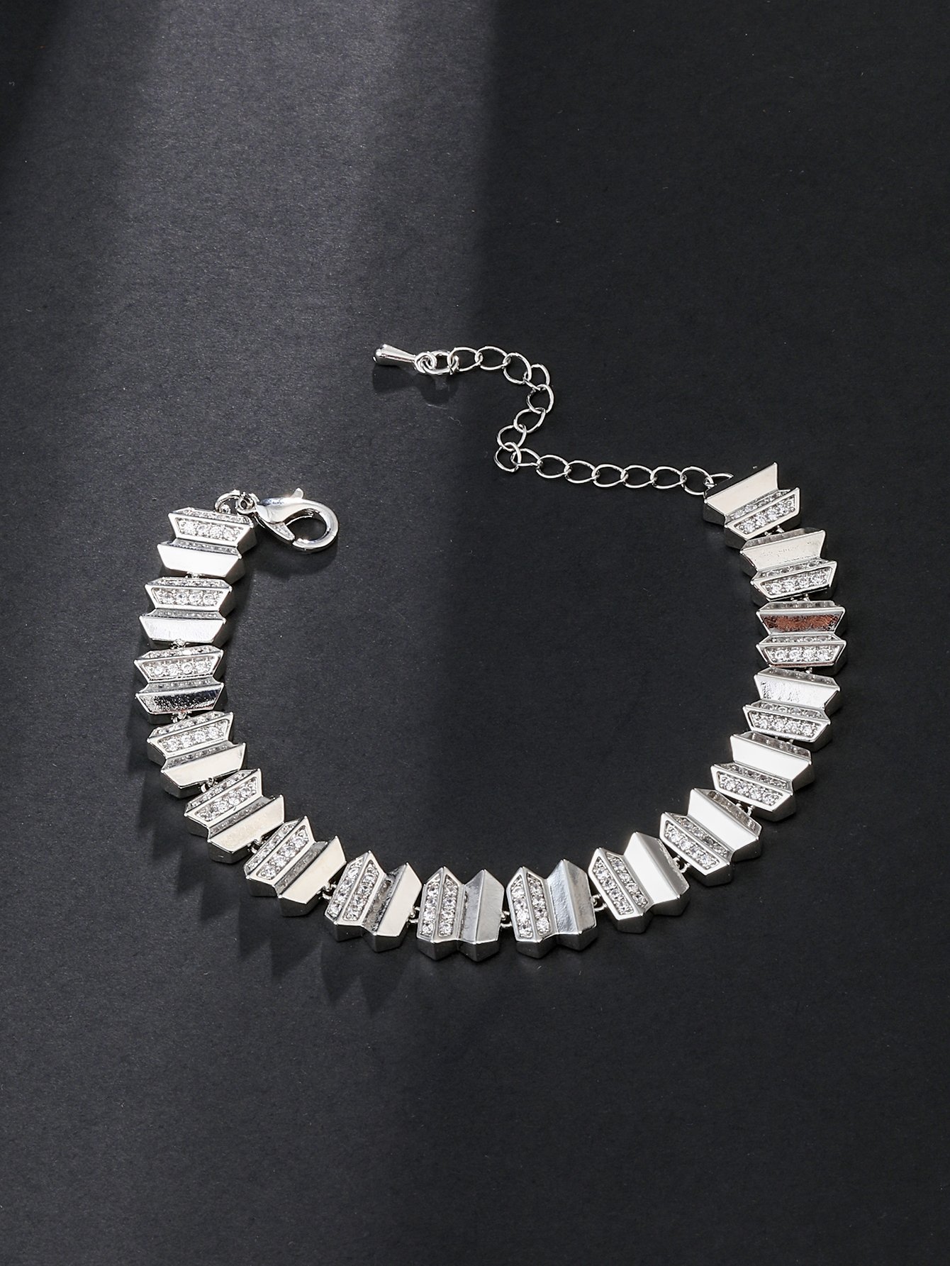 Silver Solid Link Bracelet
