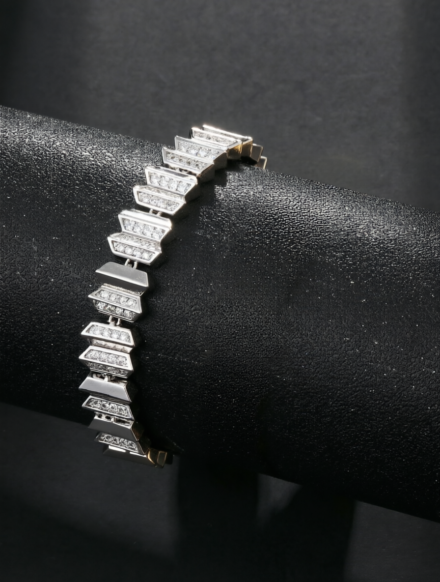 Silver Solid Link Bracelet