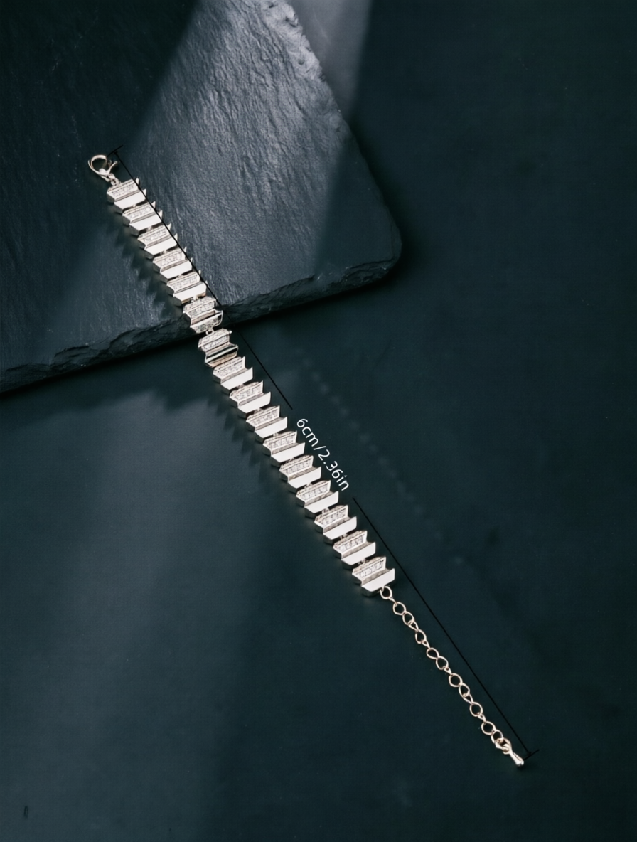 Silver Solid Link Bracelet
