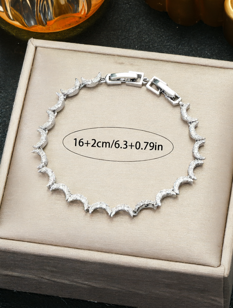 Silver Texture Link Bracelet