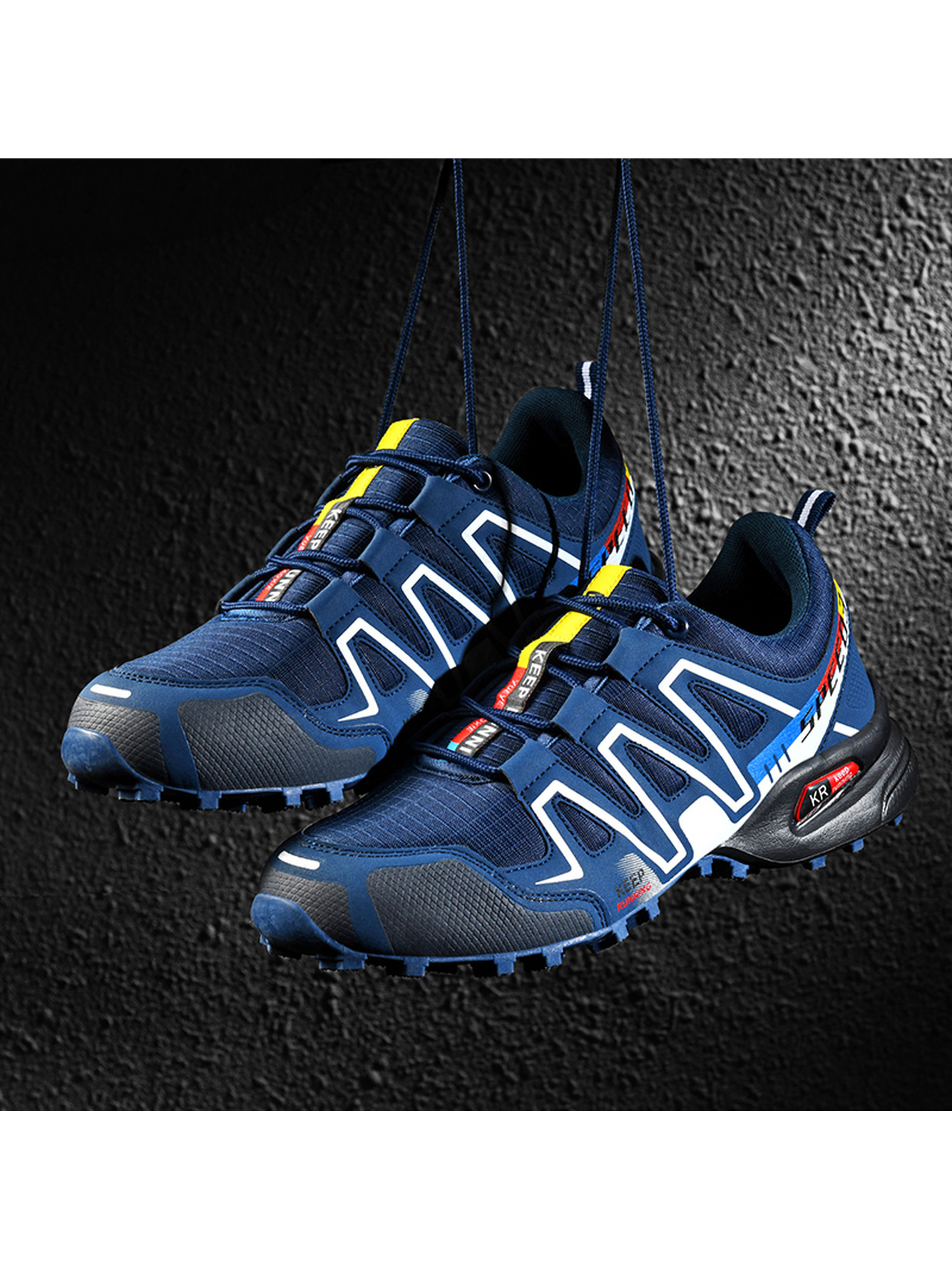 Men Navy Blue Trail Running Shoes