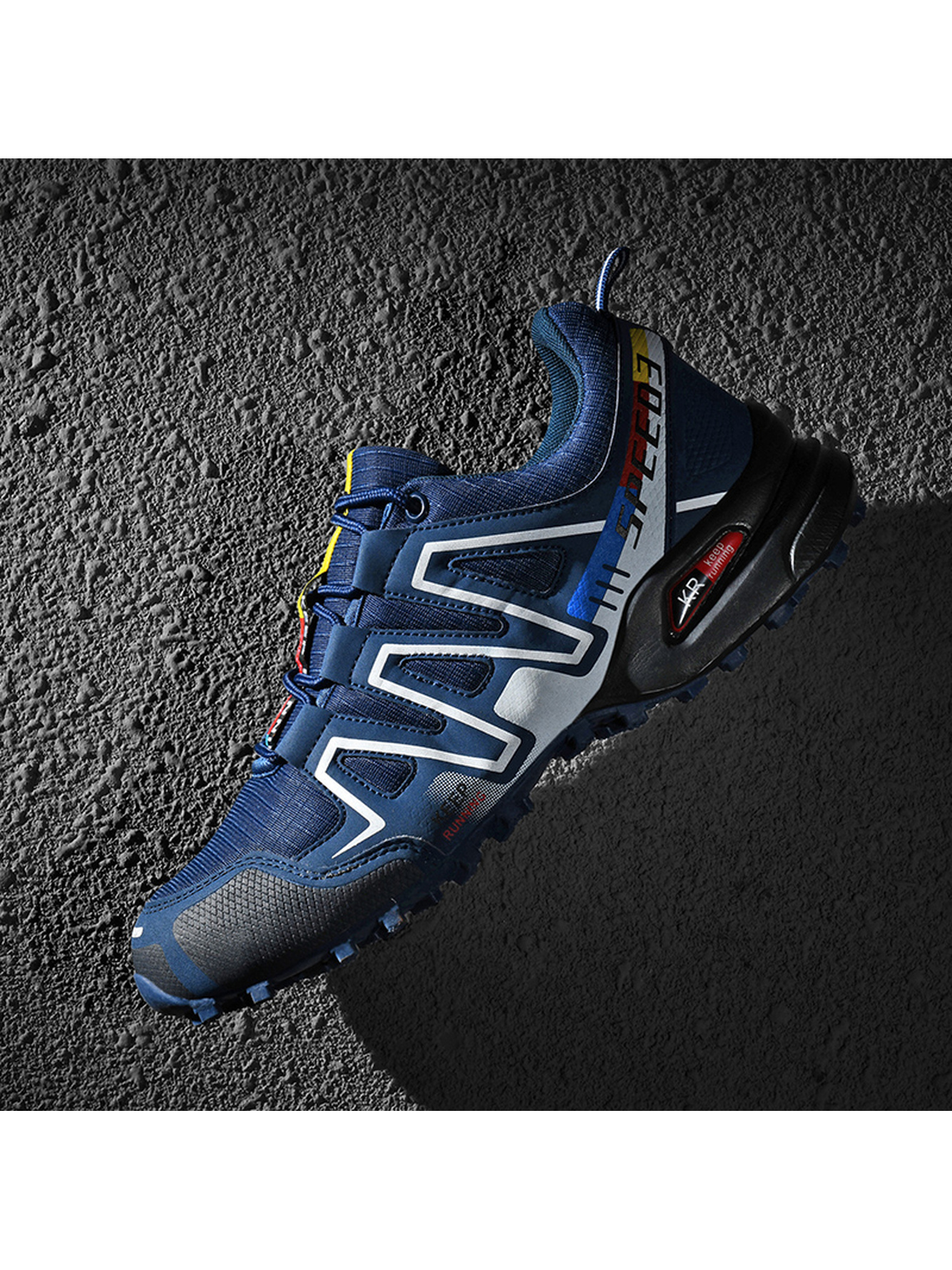 Men Navy Blue Trail Running Shoes
