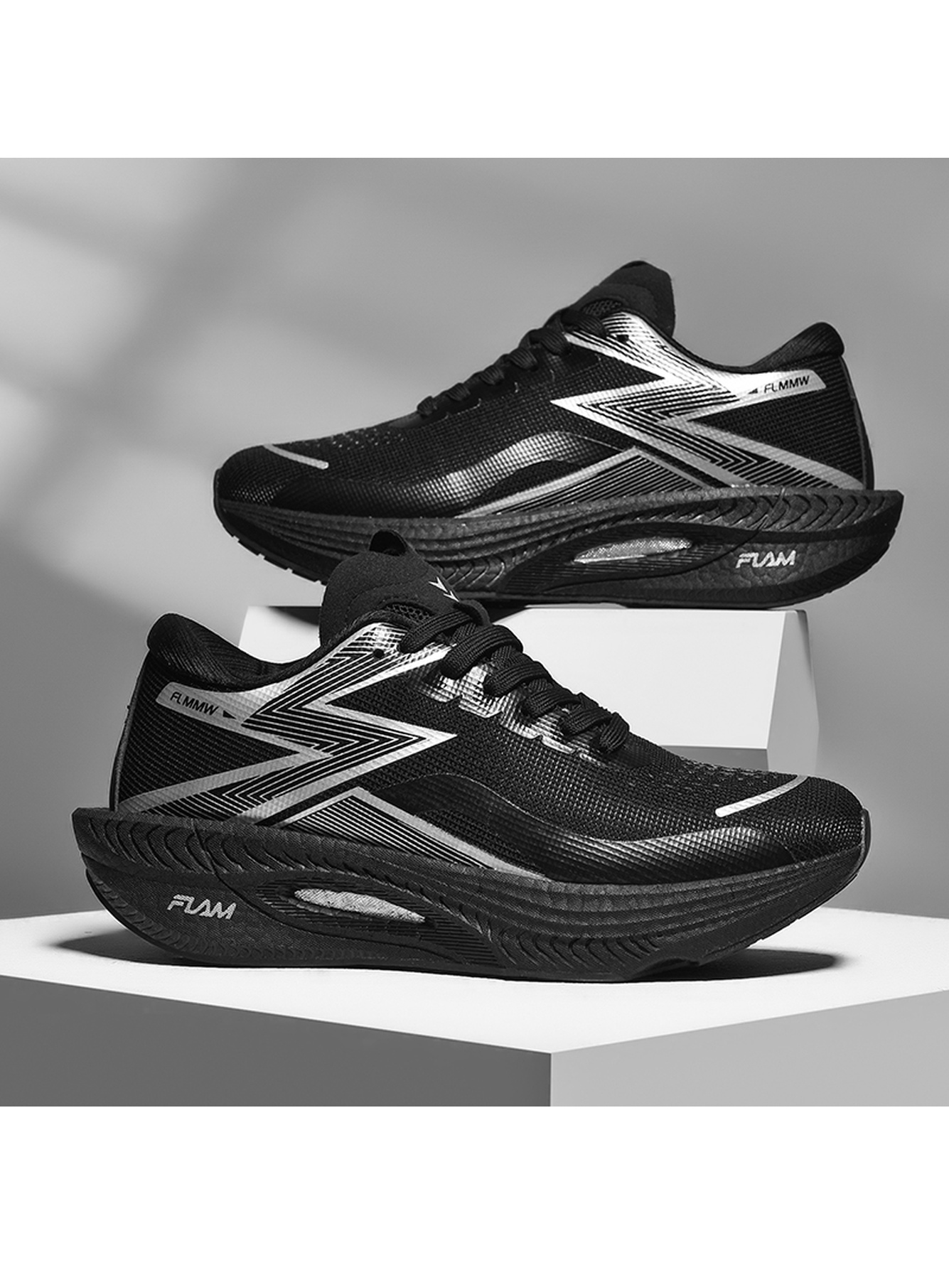 Men Black Agile Running Sneakers
