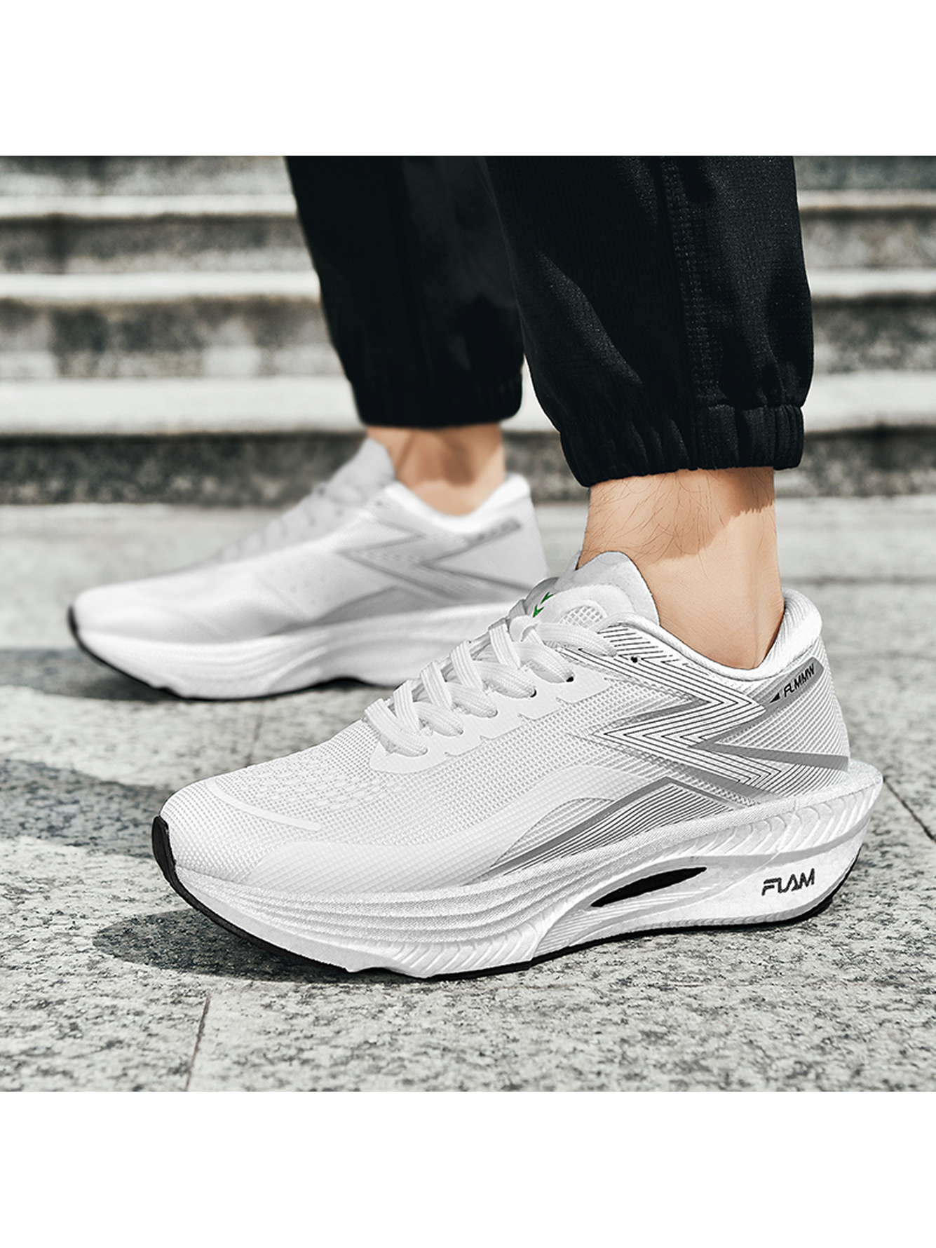 Men White Running Sneakers