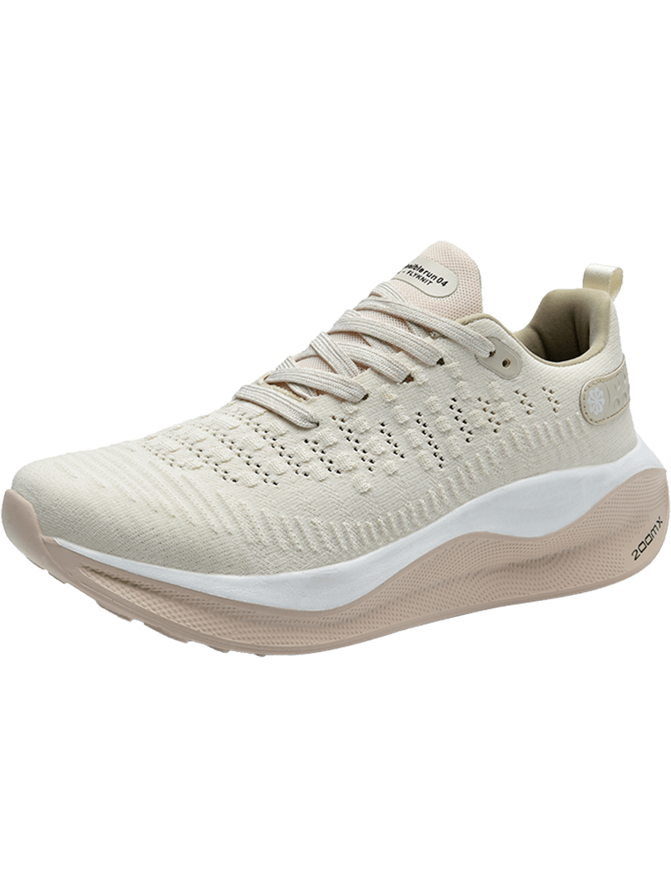 Men Beige Knit Sports Shoes