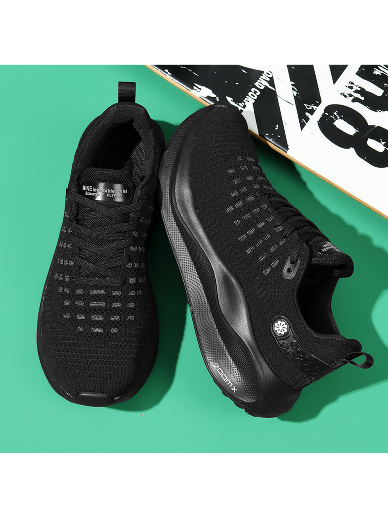 Men Black Lightweight Running Sports Shoes