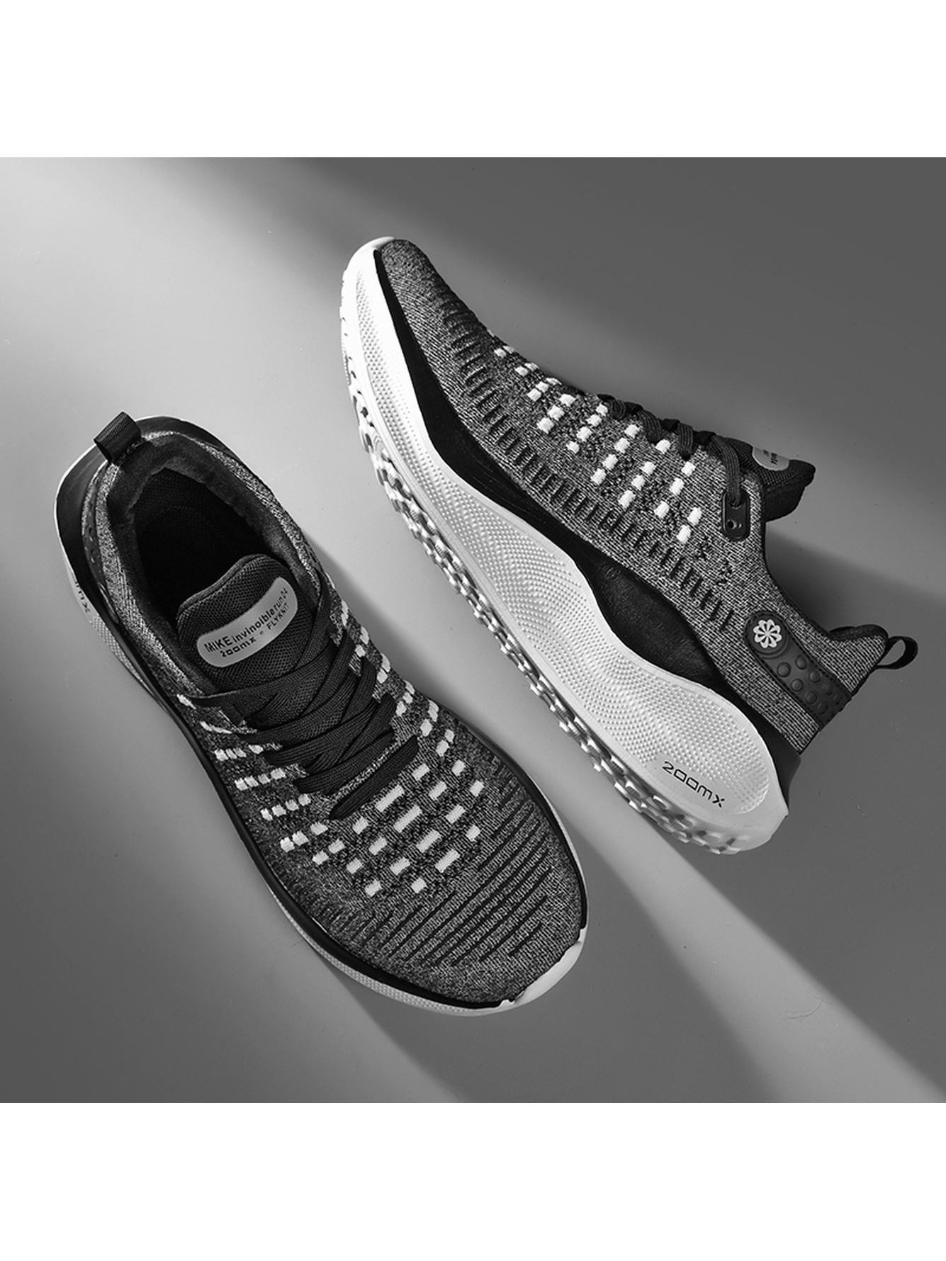 Men Dark Blue Knit Sports Shoes