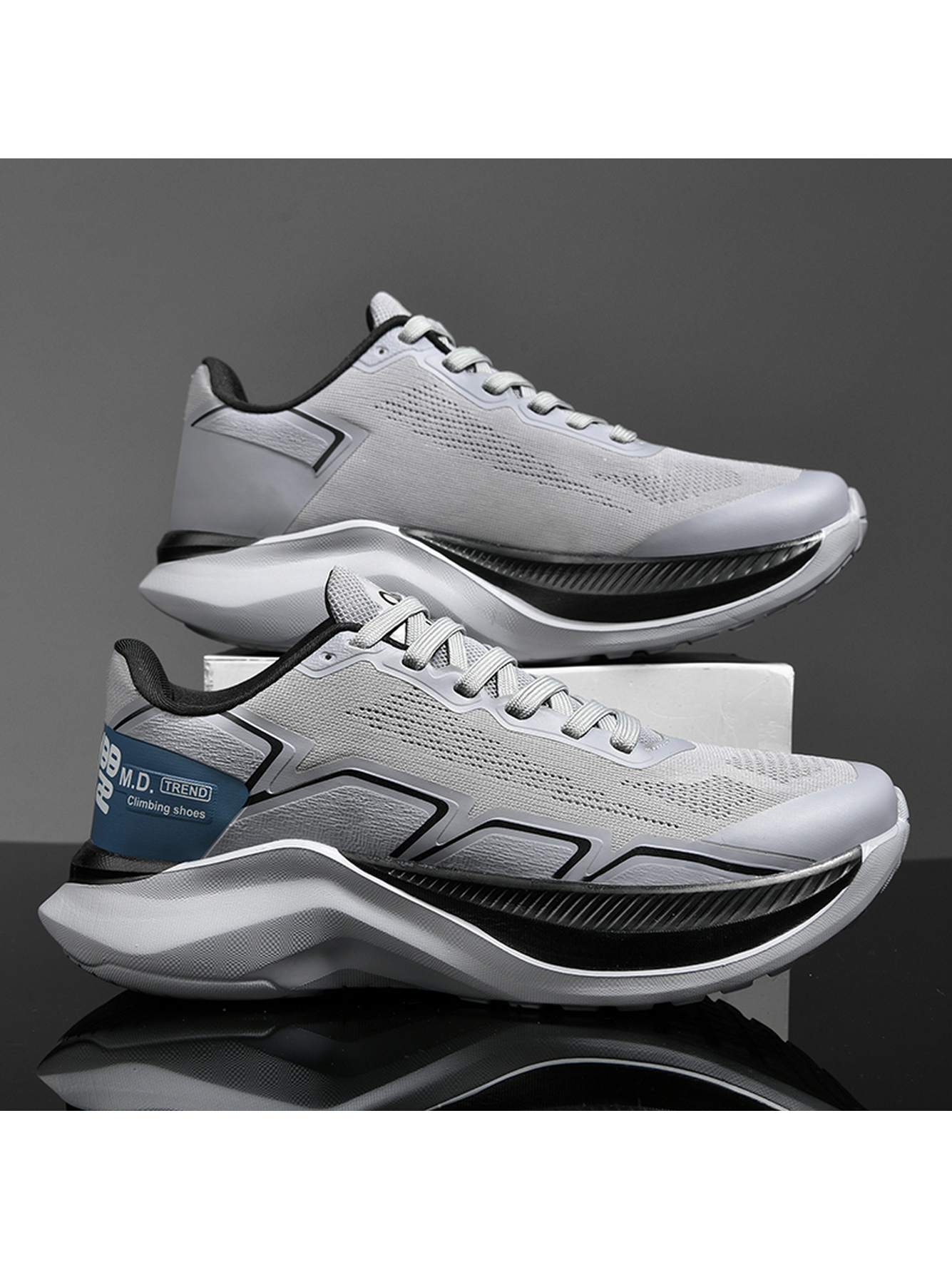 Men Grey Performance Running Sneakers