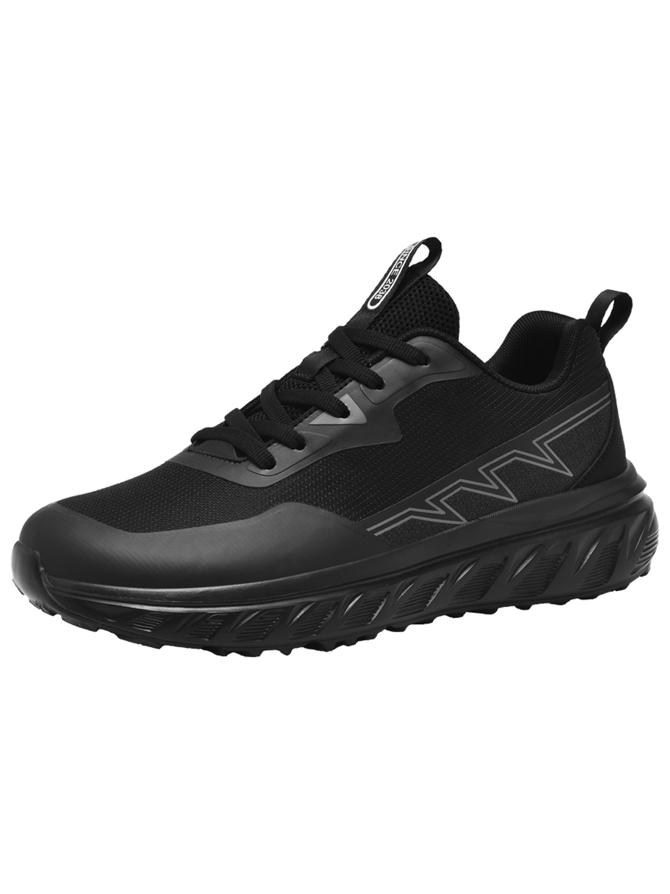 Men Black Mesh Running Shoes