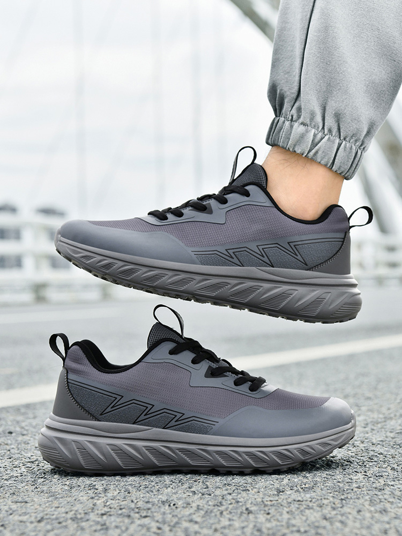 Men Grey Athletic Sneakers
