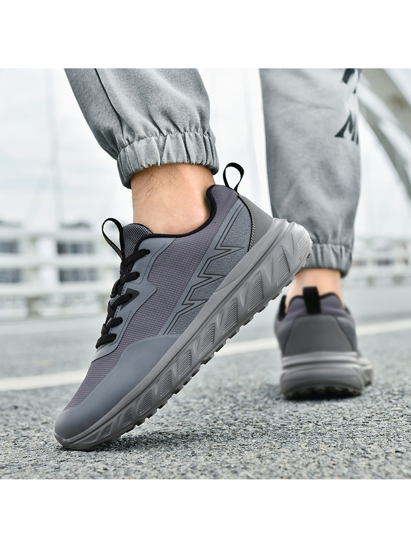 Men Grey Athletic Sneakers