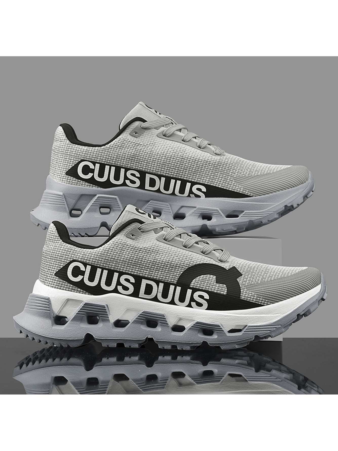 Men Grey Athletic Sports Sneakers