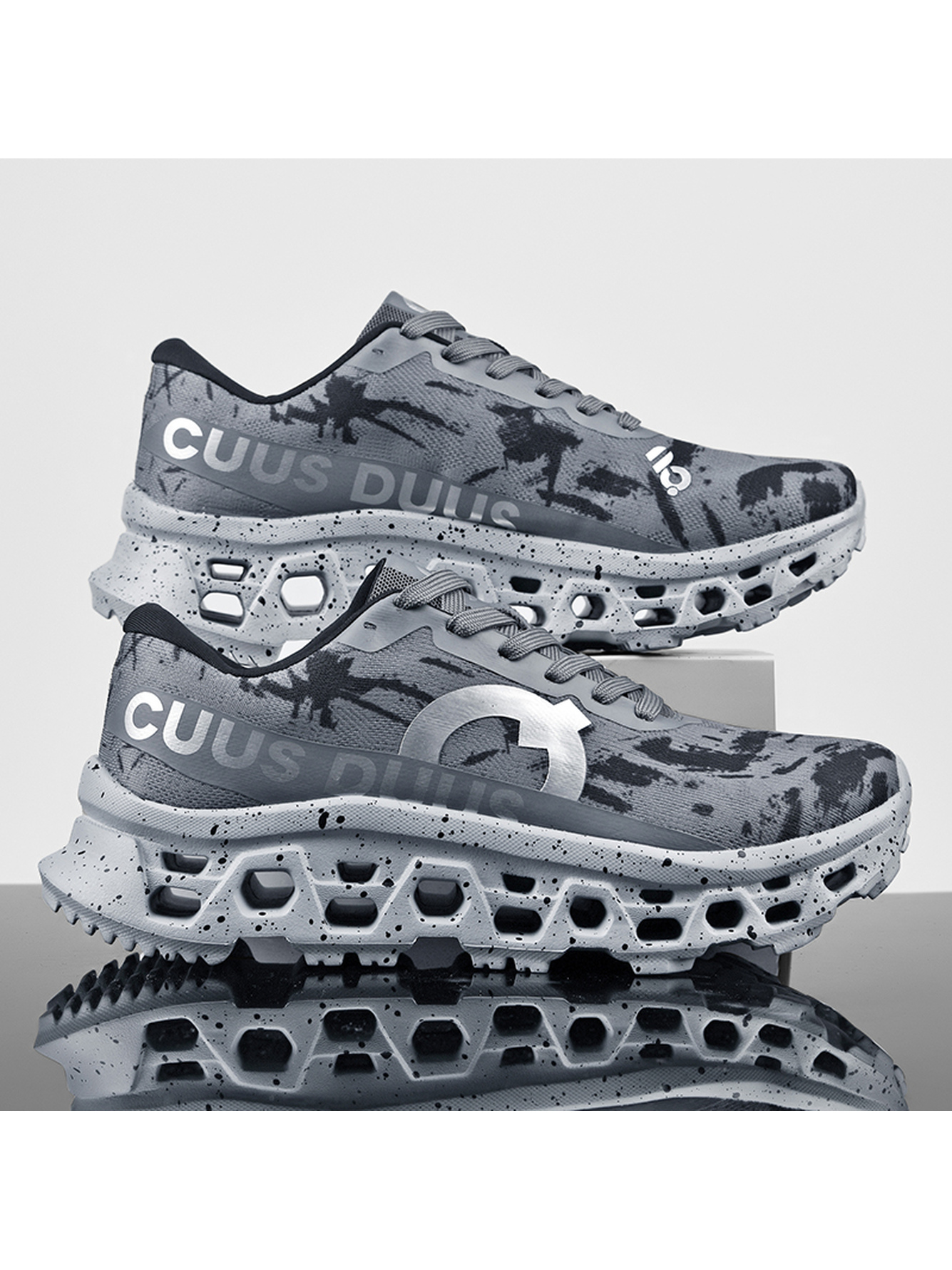 Men Grey Athletic Running Shoes