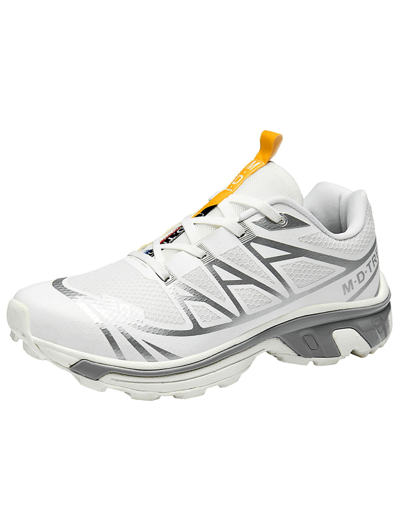 Men White Trail Runner Sneakers