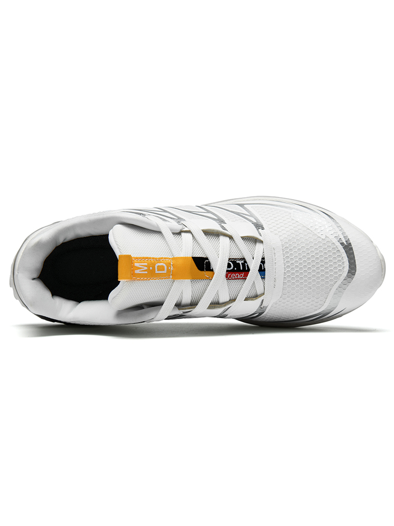 Men White Trail Runner Sneakers