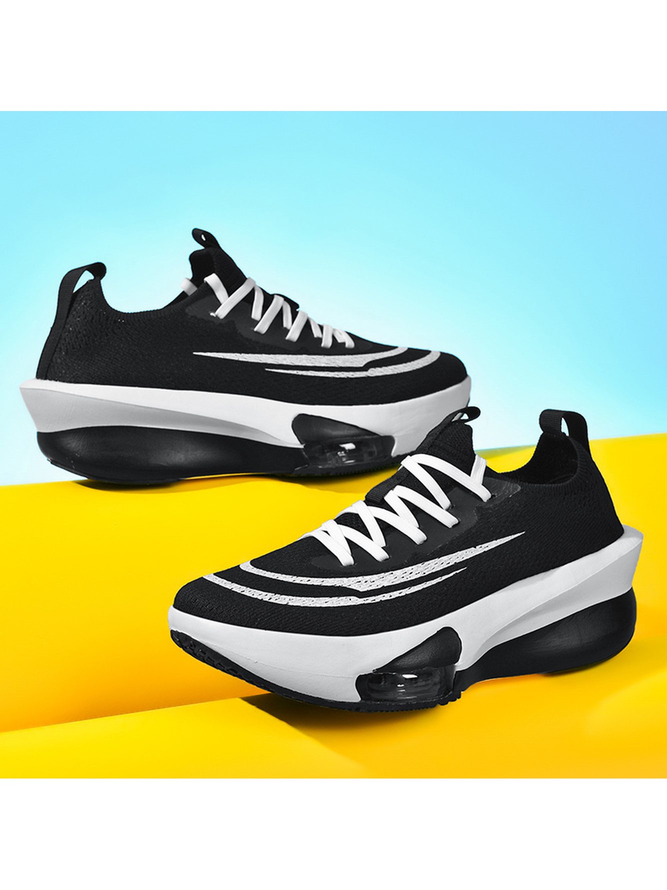 Men Black Sports Running Shoes
