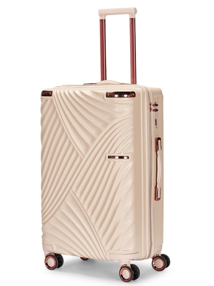 Cabin Carry Check-In Luggage Trolley - Size 20 inch, Beige