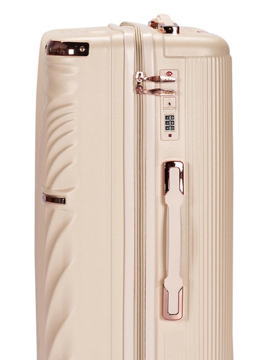 Cabin Carry Check-In Luggage Trolley - Size 20 inch, Beige