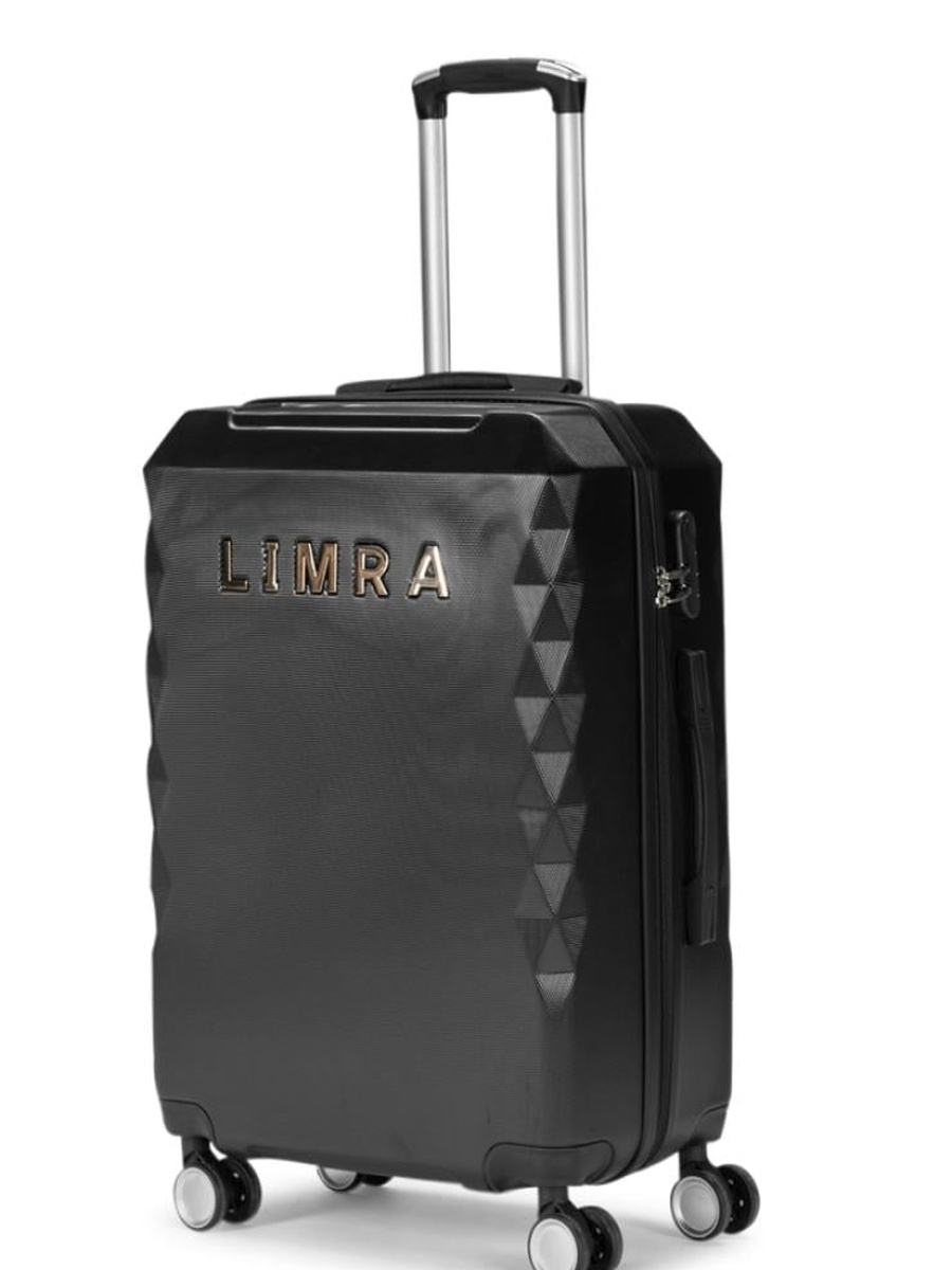 4-Piece Black ABS Luggage Set with 360 Degree Spinner Wheels and Built-In Lock - 28/24/20/12 inch