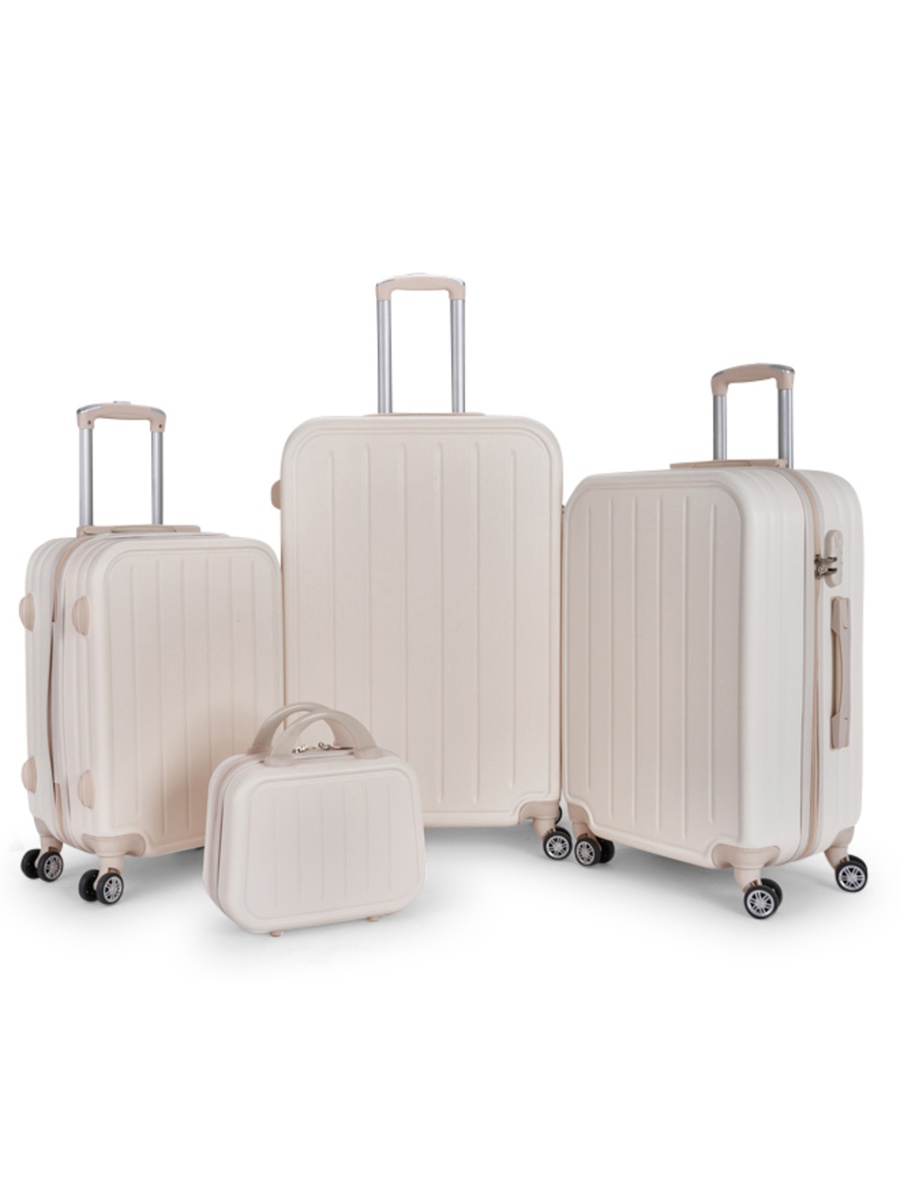 4-Piece Hard-Sided Luggage Set with Wheels, 28-24-20-12 inches