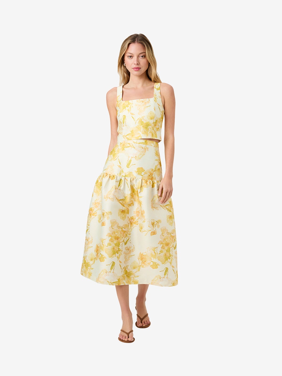 Sophie Fleur Structured Taffeta Cropped Top
