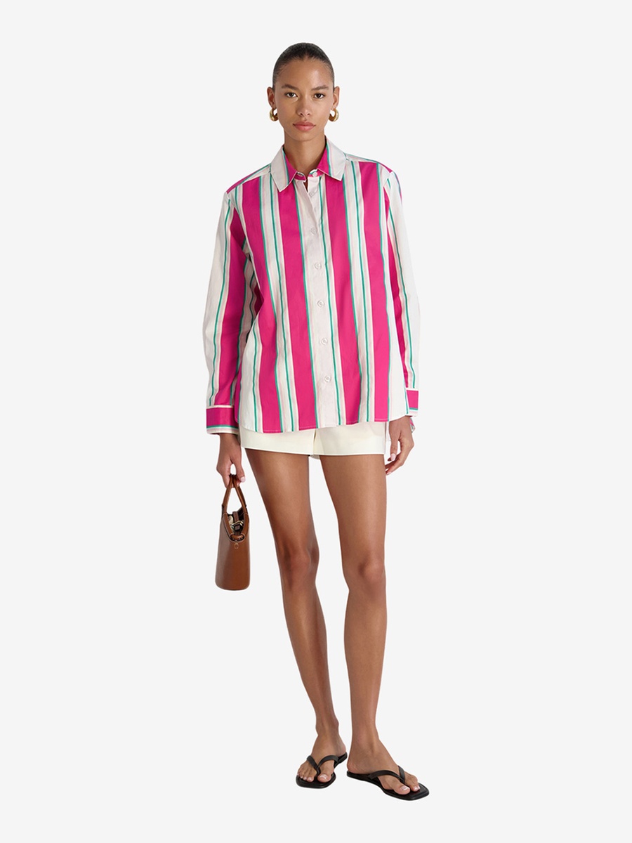 Havana Stripe Alexis Pop Button Down Shirt