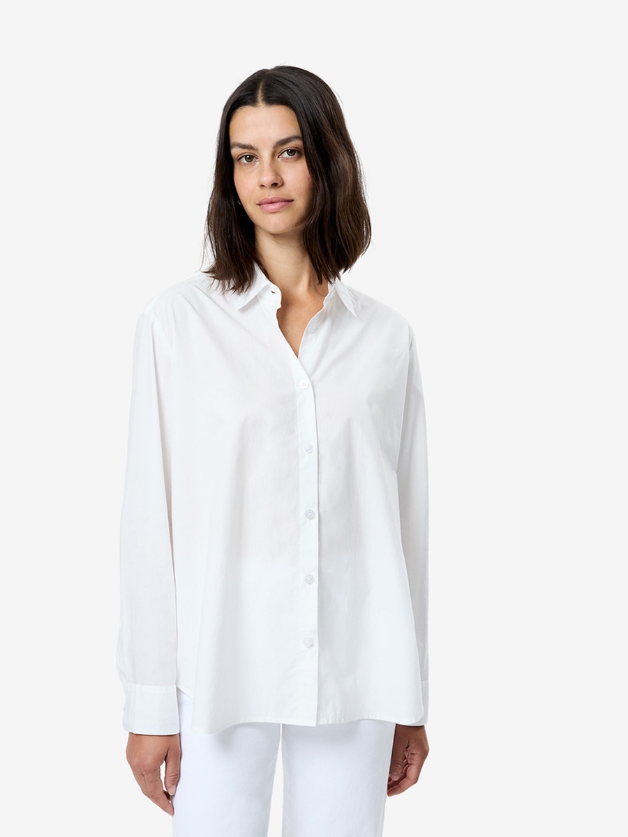 Summer White Rhodes Poplin Button Down Shirt
