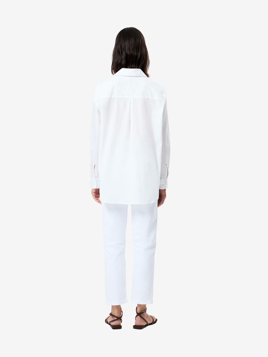 Summer White Rhodes Poplin Button Down Shirt