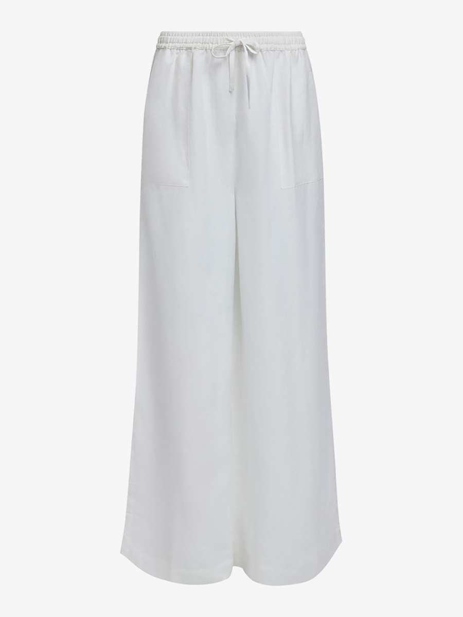 White Cooper Linen Wide Leg Pants