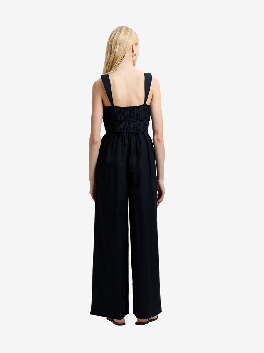 Black Era Poplin Bust Jumpsuit