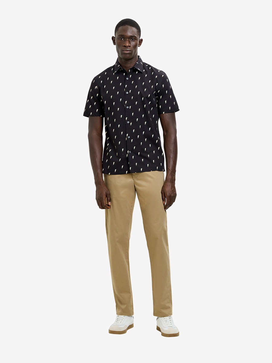 Men Black Short Sleeve Thunder Shirt