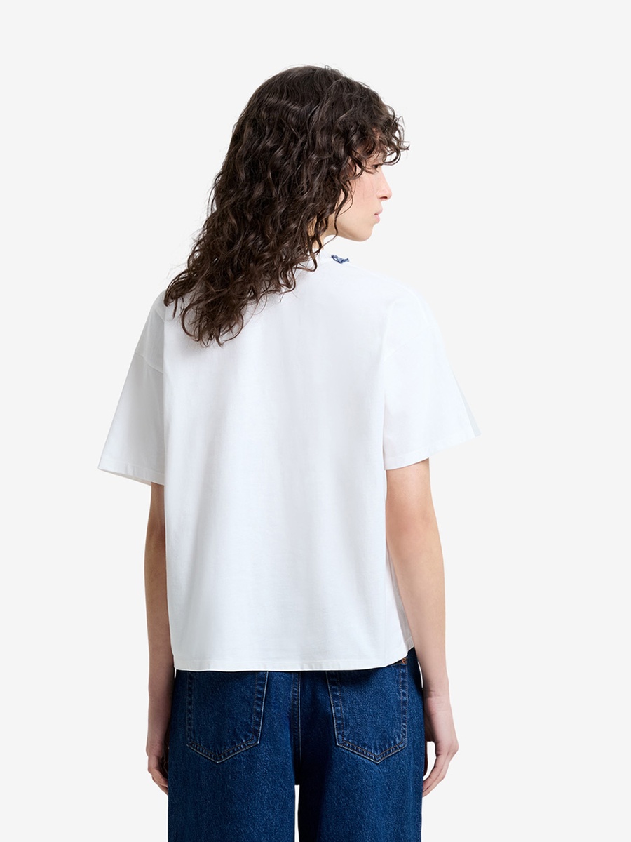 Linen White Aliyana Jersey Short Sleeve T-Shirt