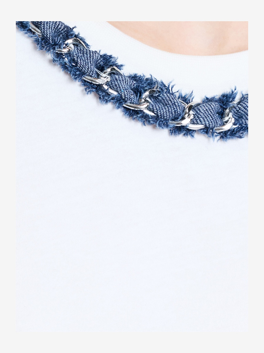 Linen White Aliyana Jersey Short Sleeve T-Shirt
