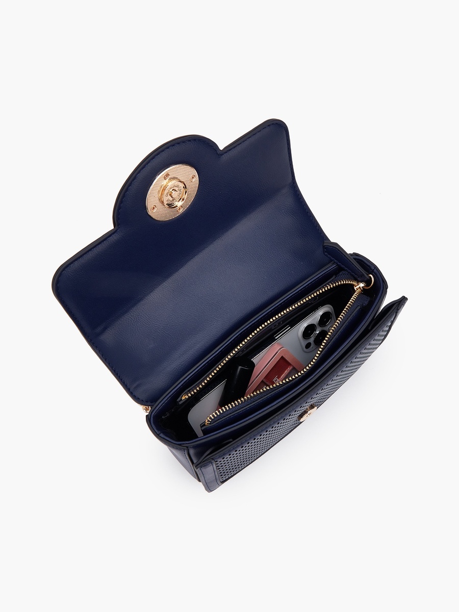 Cutout Design Crossbody Bag with Chain Strap