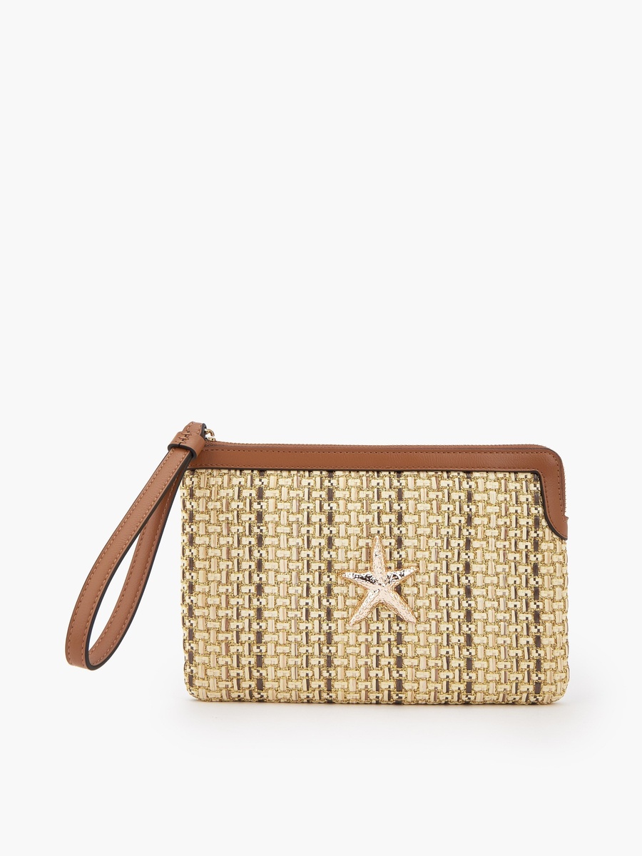 Weave Textured Clutch with Wristlet