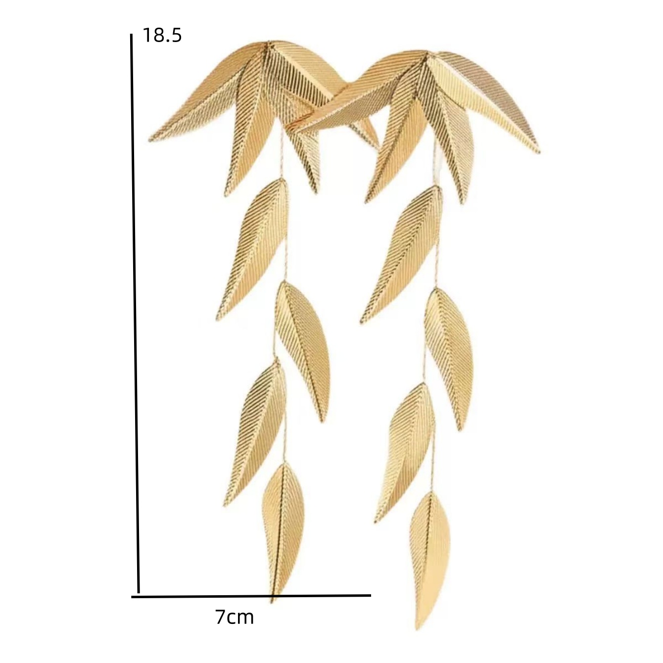 Golden Leaf Drop Earrings