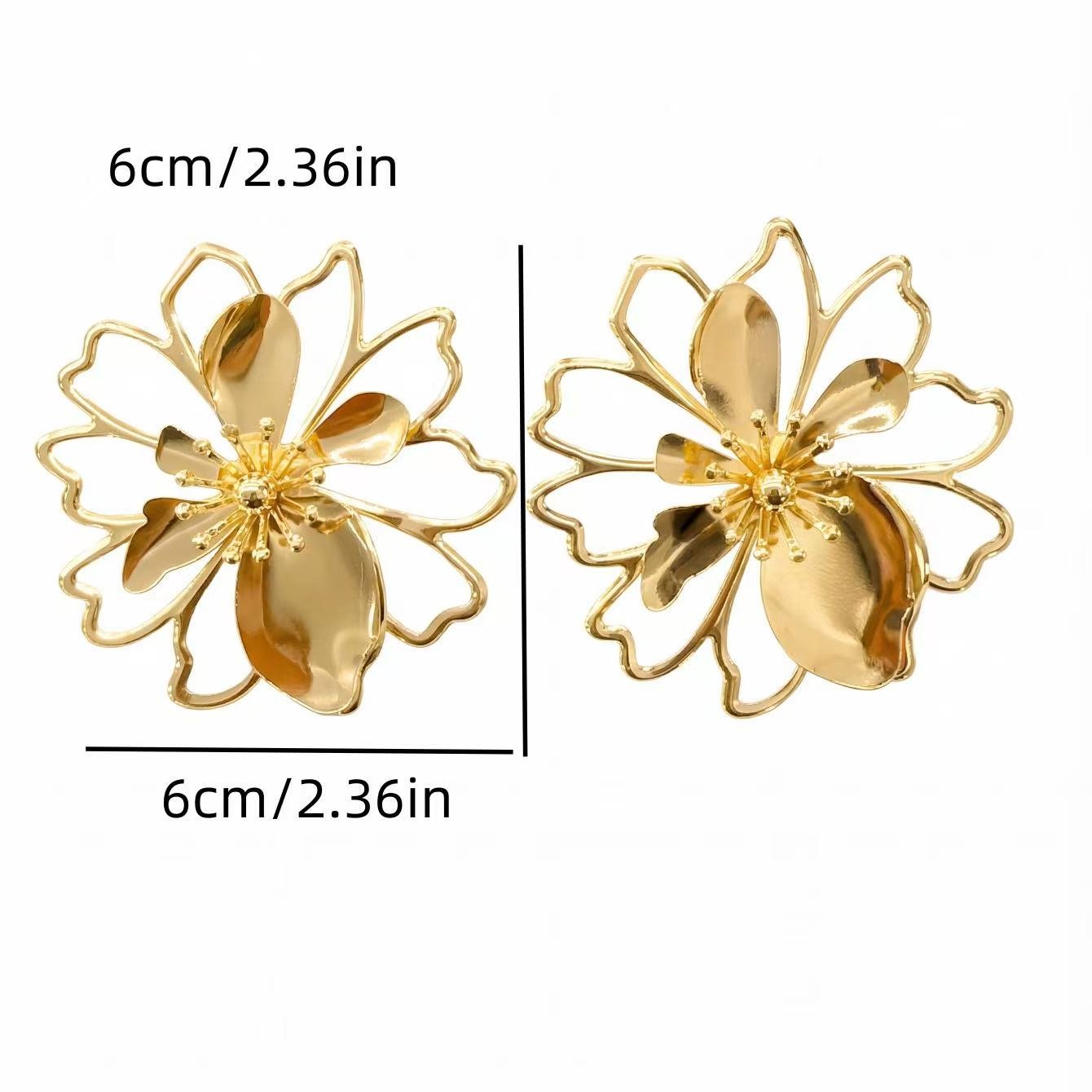 Golden Bloom Statement Earrings